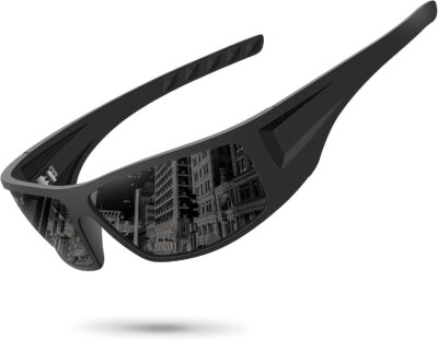 Polarized Sports Sunglasses for Men Women Unbreakable Frame Cycling Fishing Wrap Around UV400 Protection